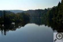 Takhle vypadá Otava zhruba 2 – 5 kilometrů před Pískem